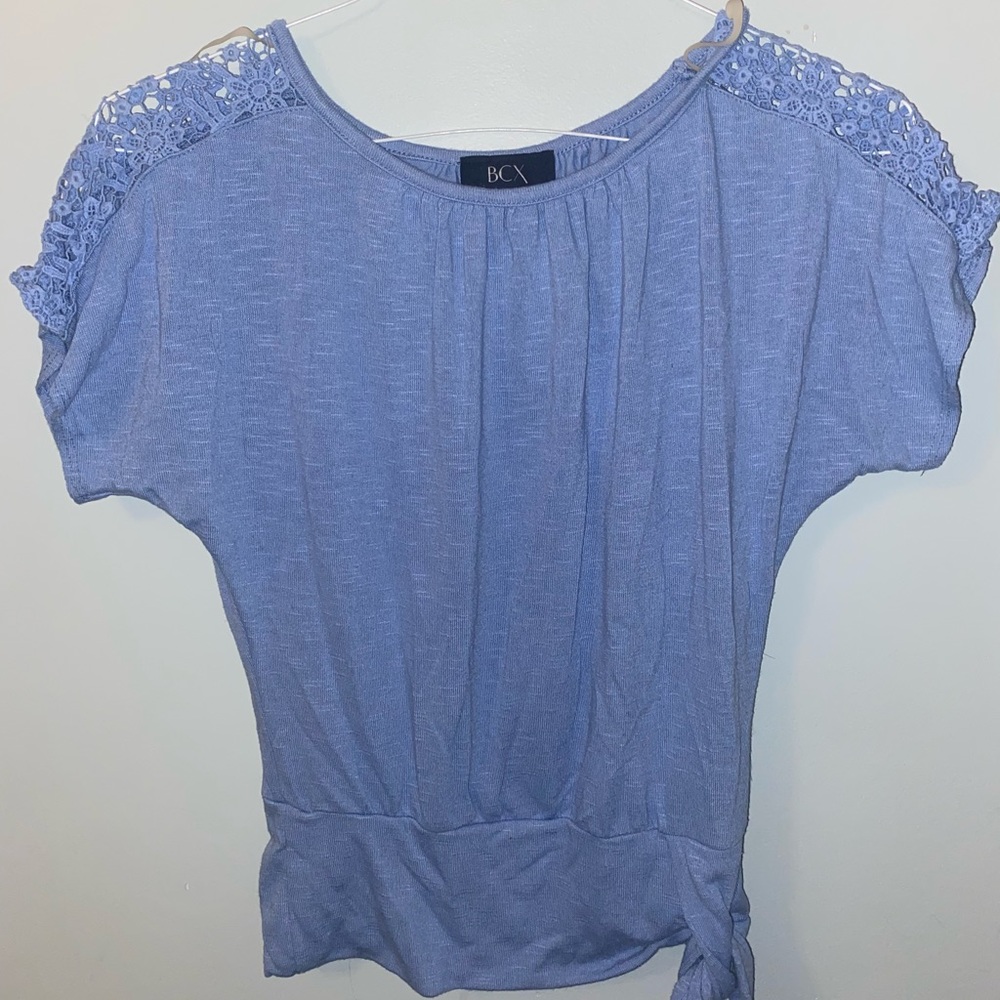 BCX blue short sleeve shirt